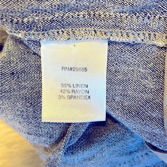 Pendleton Blue Woolen Linen Blend Wide Leg Pants High Rise Lightweight Trousers - Picture 7 of 8